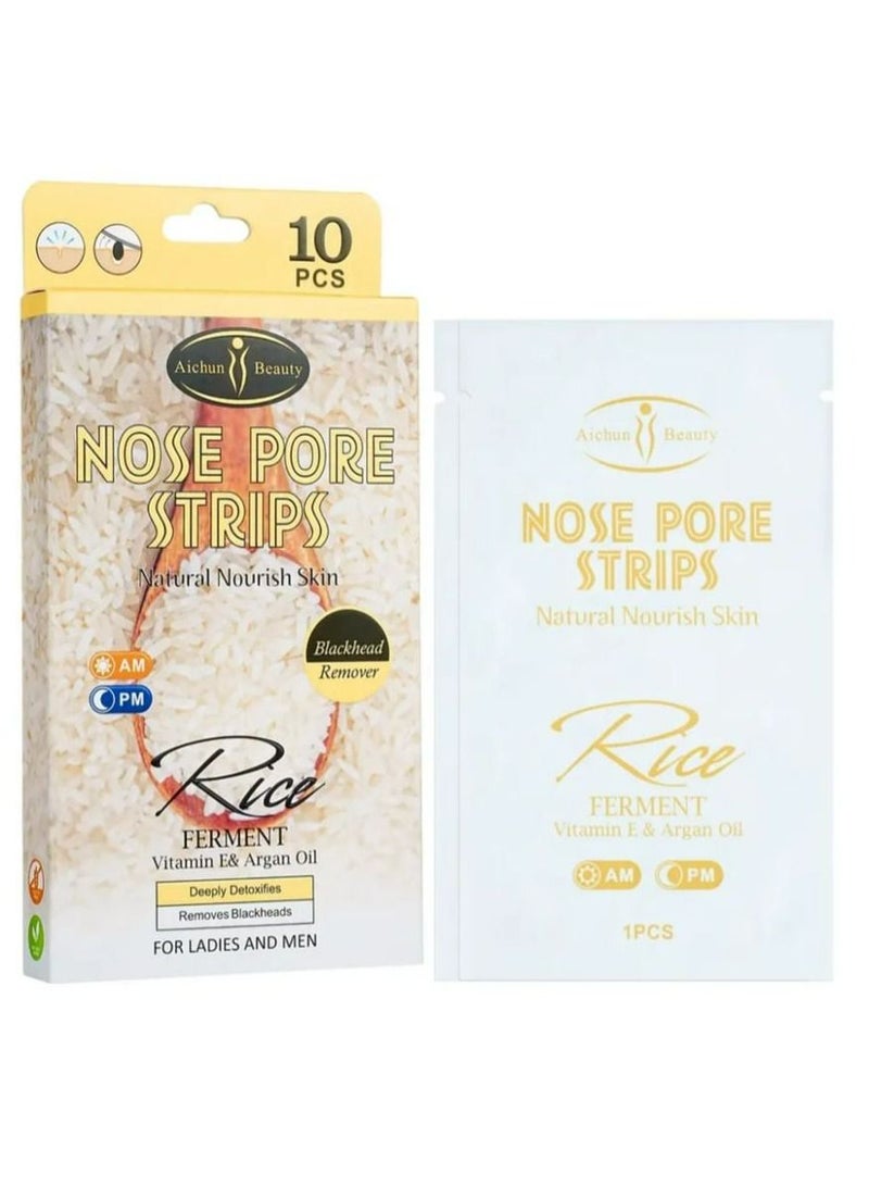 Aichun beauty Nose Pore Strips Remove Black Heads Pack of 10 pcs - Image 2