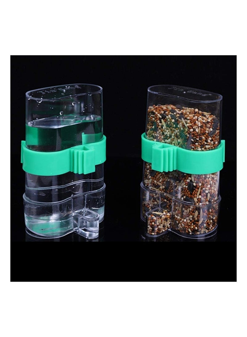 Y&D 2Pcs Bird Water Feeder Automatic Dispenser Clear Cage Feeder for Parakeet  - Image 1