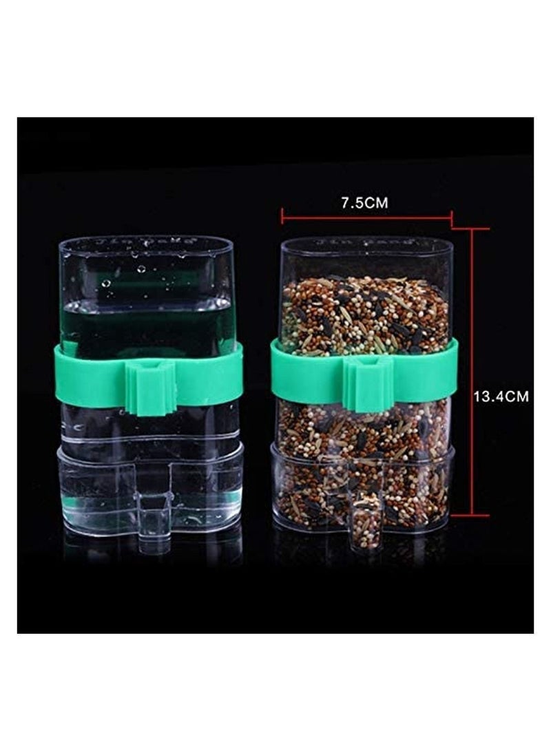 Y&D 2Pcs Bird Water Feeder Automatic Dispenser Clear Cage Feeder for Parakeet  - Image 3