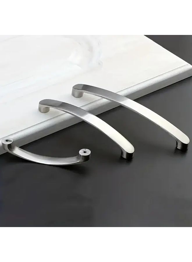 10pcs Nickel Plated Aluminum Alloy Cabinet Handles 128mm Hole Pitch Kitchen Wardrobe Pulls - Image 5