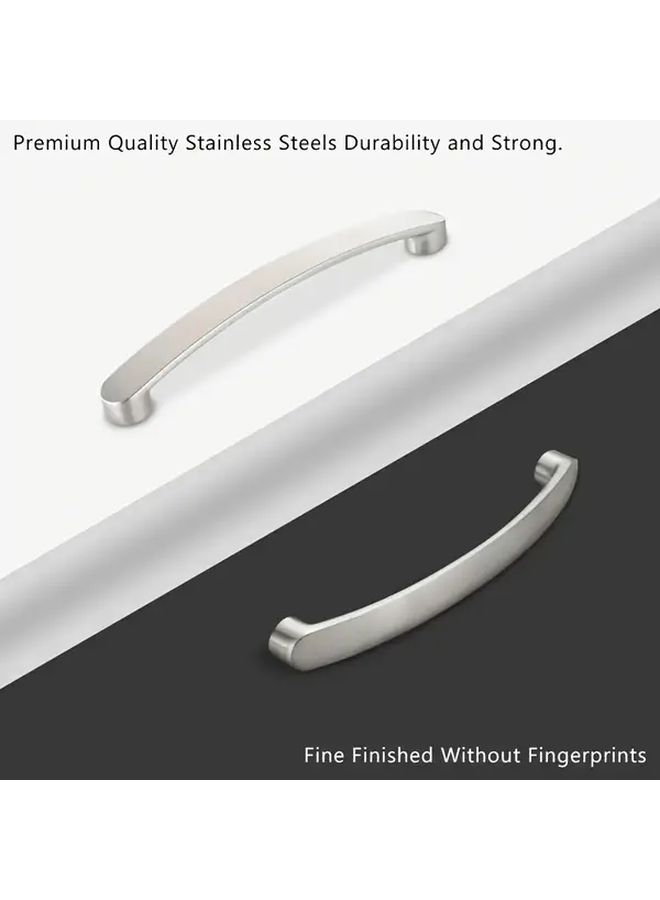 10pcs Nickel Plated Aluminum Alloy Cabinet Handles 128mm Hole Pitch Kitchen Wardrobe Pulls - Image 4