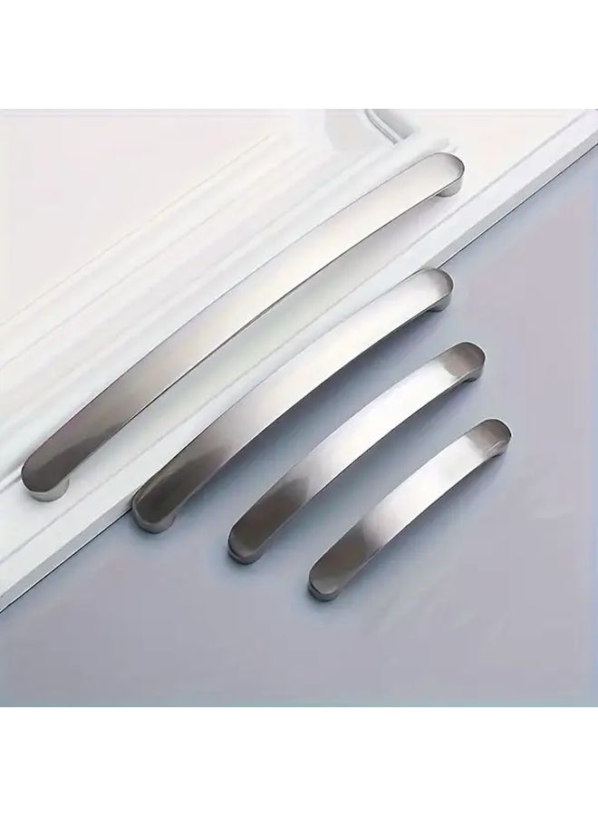 10pcs Nickel Plated Aluminum Alloy Cabinet Handles 128mm Hole Pitch Kitchen Wardrobe Pulls - Image 2