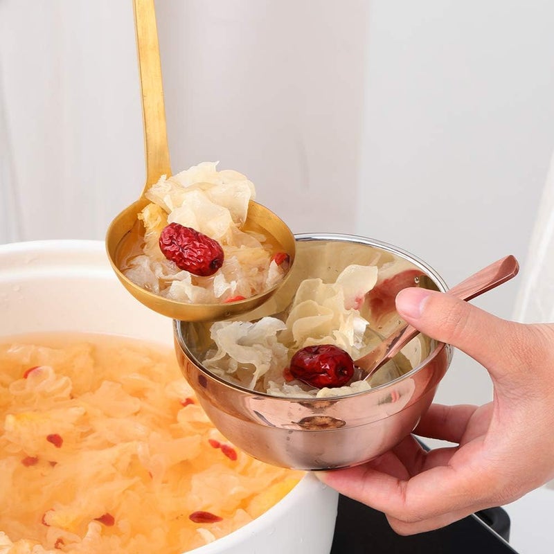 TUPMFG Stainless Steel Bowl Set 17 Oz Cereal Bowl of 6 with Double Walled Insulated  Dishwasher Safe Unbreakable Deep Soup Bowl Home Kitchen  Child Rose Gold  - Image 3