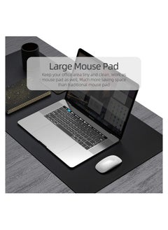 Cool Baby Multifunctional Office Desk Pad, Ultra Thin Waterproof PU Leather Mouse Pad, Dual Use Desk Writing Mat for Office/Home(Black+Black)  - Image 5