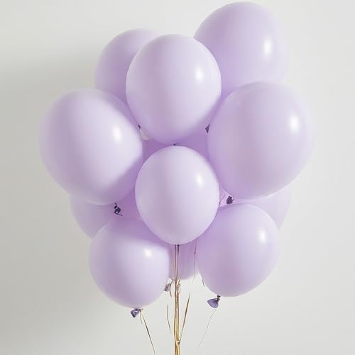 AMFIN (Pack of 200) Pastel Birthday Decoration Item Balloons - Purple - Image 3