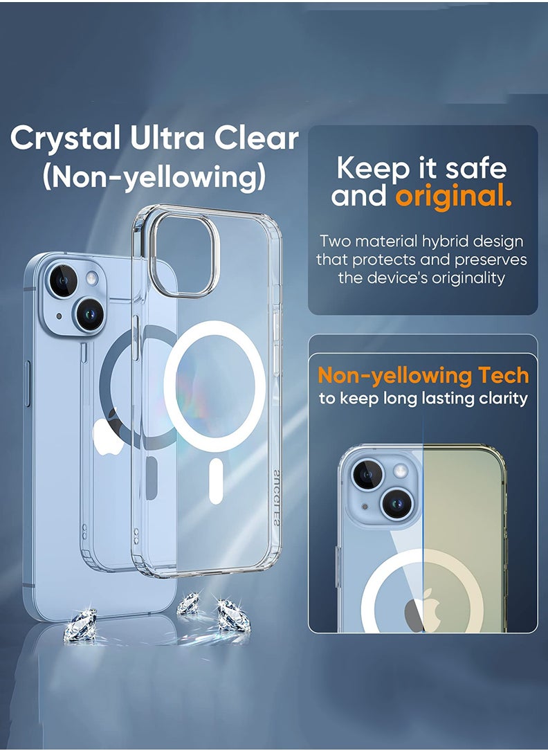 Theodor - Magnetic Case for iPhone 13 6.1-inch Compatible with MagSafe Wireless Charging, Shockproof Phone Bumper Cover Girl with Style - Image 1