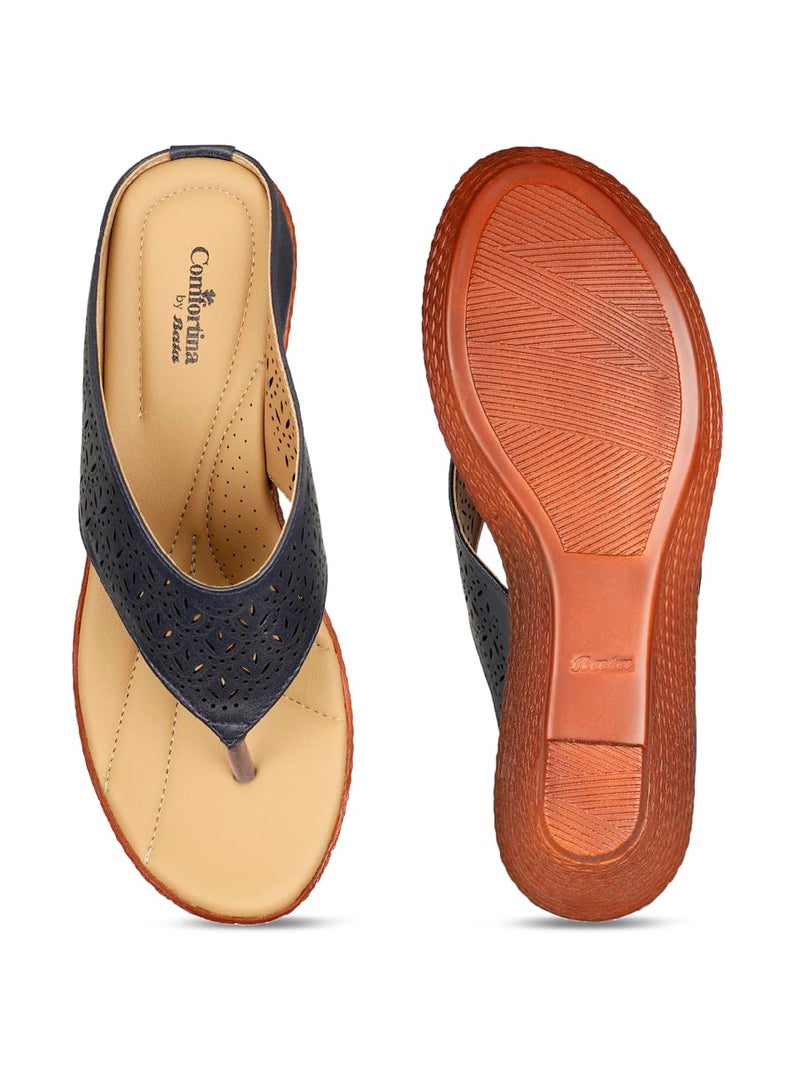 Bata Femina-Comf E Women's Blue Heels - 5 UK (6719349) - Image 4