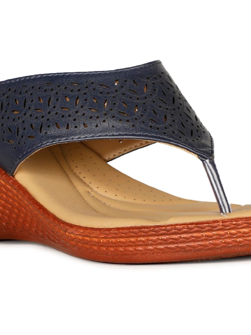 Bata Femina-Comf E Women's Blue Heels - 5 UK (6719349) - Image 5