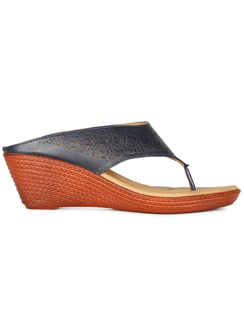 Bata Femina-Comf E Women's Blue Heels - 5 UK (6719349) - Image 2