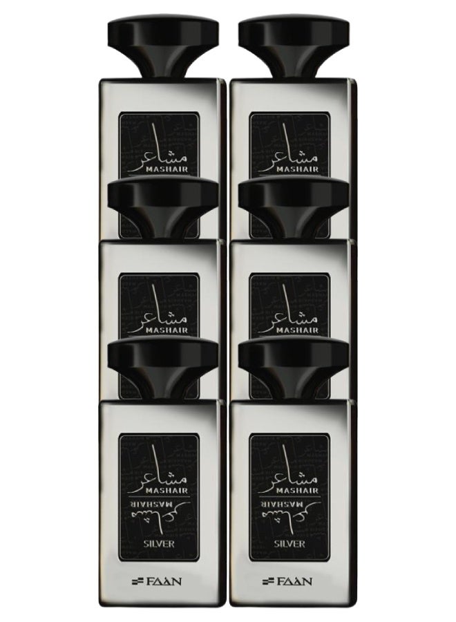 مشاعر 6 قطع عطر مشاعر رصاصي 100مل - Image 1