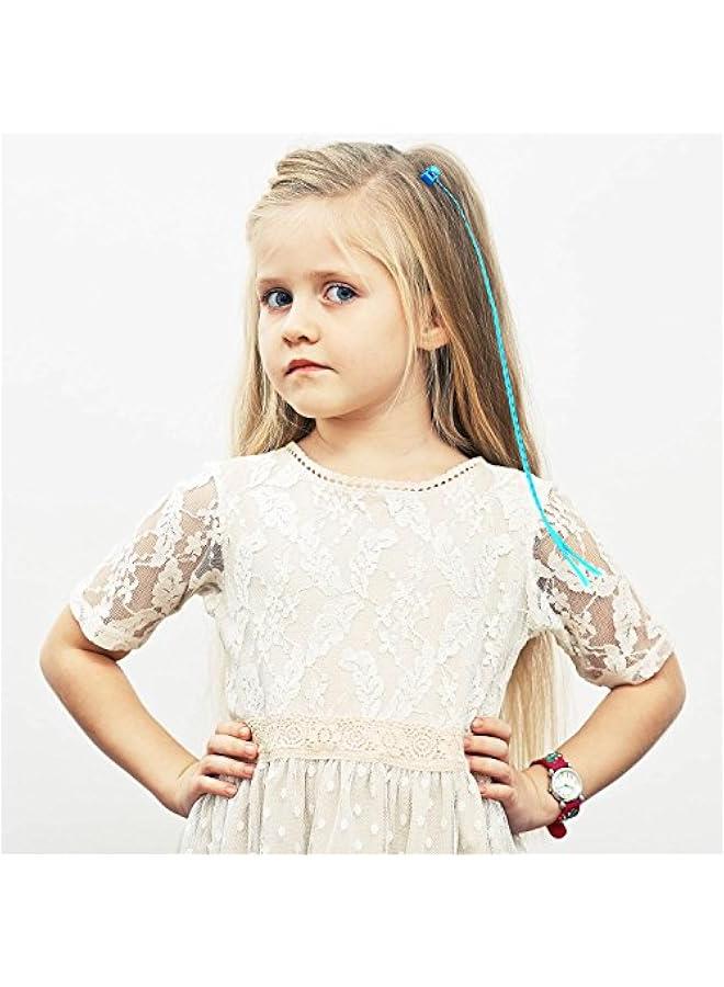 Generic 21 Pieces Colored Braids Hair Extensions with Clip Snaps Rainbow Braided Kids Hair Extensions Accessories for Children Performance Kids Girls  Cosplay Party Dress up - Image 3