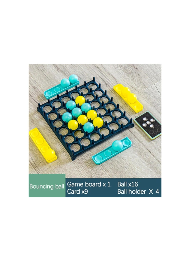 Generic - Bounce Ball Game Family Party Board Games Ball Toy,Desktop Bouncing Ball Game,Family Bouncing Balls Board Game with Pattern Challenge,Strategy Board Game for 2-4 Players,Ages 6 and Up - Image 1