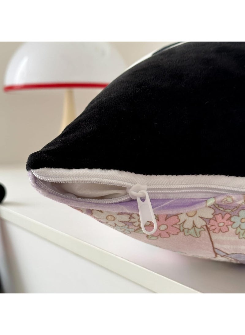 general Kawaii Pillowcase, Cotton Girl Black Pillowcase, Cute Pillowcase, Cute Girl Plush Pillowcase for Dormitory/Decorating Bedroom/Living Room - Image 4