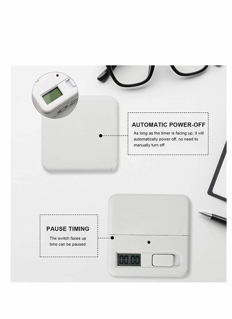 Y&D - Cube Timer, Kitchen Timer Child Exercise Gravity Sensor Flip For Time Management And Countdown Settings, Student Learning (1 - 3 5 10 Minutes, White) - Image 1