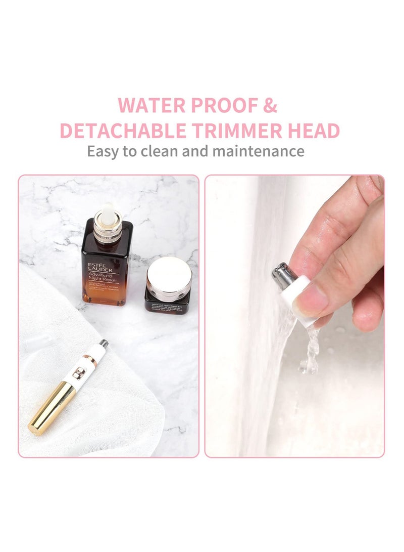 Nose Trimmer, Ladies Painless Ear and Hair Trimmer for Men, Waterproof Clipper, Eyebrow Facial Trimmer(Gold) - Image 5