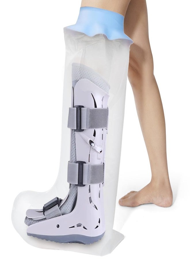 Divvsck Waterproof Leg Cast Cover for Shower Bath, Extra Wide Adult Leg Cast Shower Protector, Watertight Seal Cast Cover Leg for Knee Foot Ankle, No Mark on Skin Reusable - Image 1
