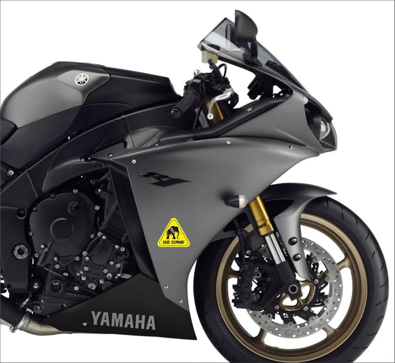 BIG FLAG BFRC 3D Embossed Bumper Stickers for All Cars Bikes Pack of 1 (Save Wildlife) (Save Elephant) - Image 5