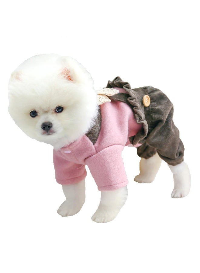 Sweet Cathy Pet Cat Dog Jumpsuit Apparel Clothes Strap Skirt Cute Clothing Costume Overall Jumper - Image 1
