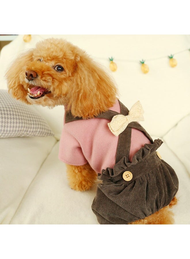 Sweet Cathy Pet Cat Dog Jumpsuit Apparel Clothes Strap Skirt Cute Clothing Costume Overall Jumper - Image 2