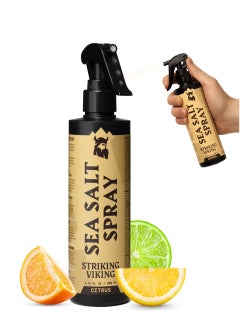 Striking Viking Striking Viking Sea Salt Spray for Men, Citrus Scent, Hair Texturizing Spray - Volumizing, Curl Enhancing, Shape & Hold, 6.76 fl Oz, Paraben Free, Made in Germany  - Image 1