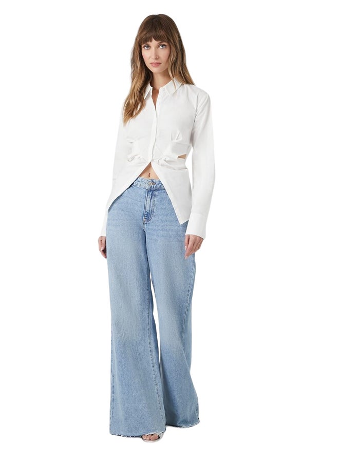FOREVER 21 - Cutout Long-Sleeve Shirt - Image 1