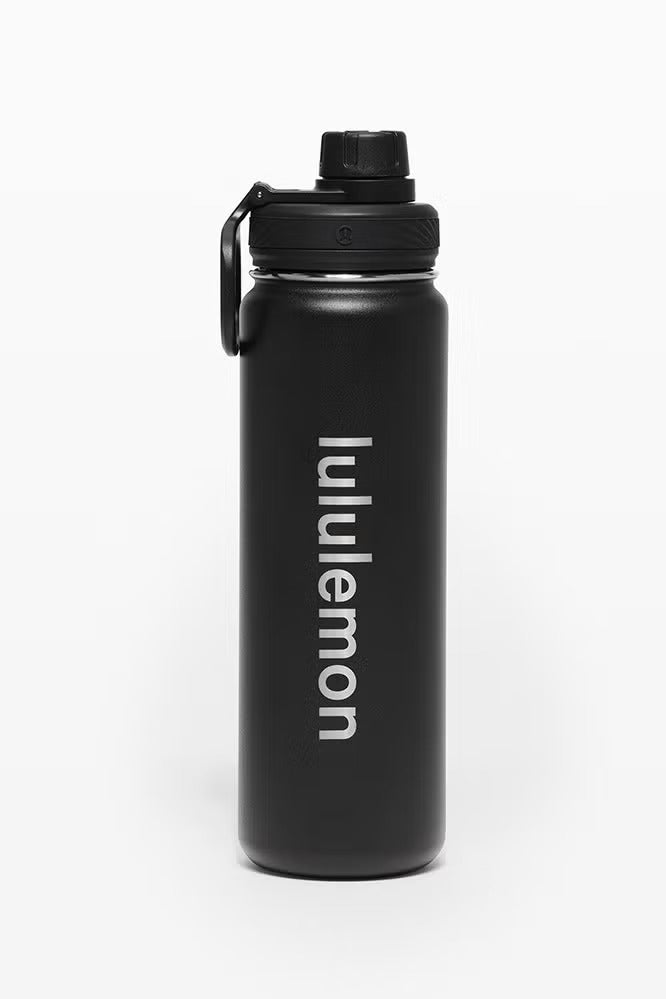 lululemonStainless steel sports vacuum insulated water bottle, suitable for holding water, iced tea, hot tea, etc., with a capacity of 710 milliliters