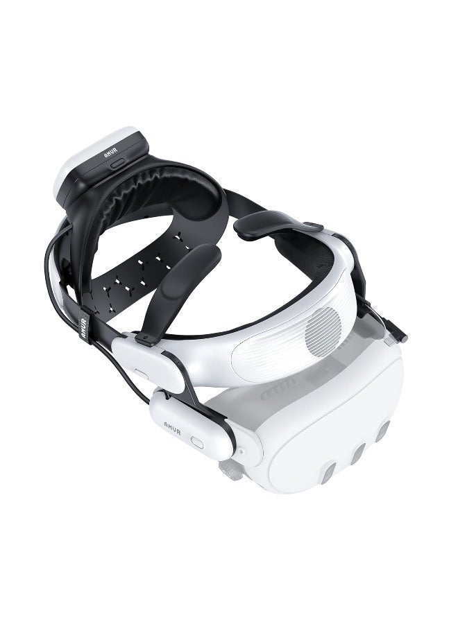 اي ام في ار حزام رأس بطارية قابل للشحن متوافق مع Meta Quest 3، حزمة بطارية قابلة للاستبدال ساخنة بنظام تبريد الهواء، قابل للتعديل لراحة وجلسات لعب ممتدة - Image 1