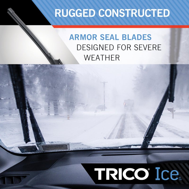 TRICO Ice 28" Extreme Weather Winter Automotive Replacement Windshield Wiper Blade, Ceramic Coated Silicone Premium All-Weather Beam Wiper Blade for Select Vehicle Models - Image 3