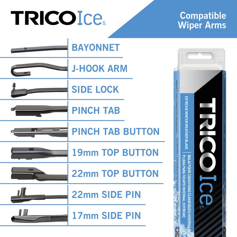 TRICO Ice 28" Extreme Weather Winter Automotive Replacement Windshield Wiper Blade, Ceramic Coated Silicone Premium All-Weather Beam Wiper Blade for Select Vehicle Models - Image 1