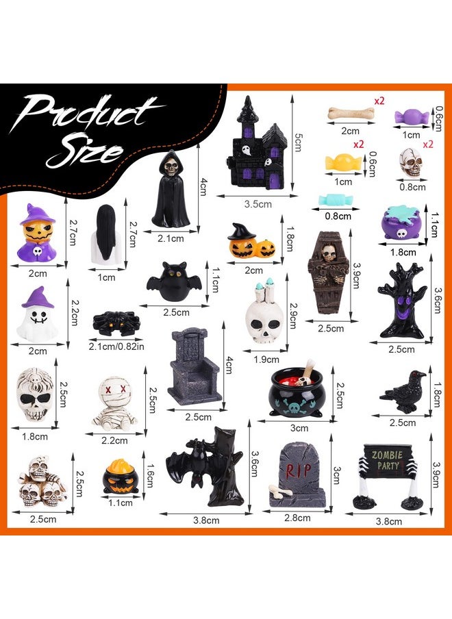 Halloween Miniature Figurines, 30 Pcs Mini Resin Craft Decorations Tiny Miniatures Dollhouse Ornaments Small Fairy Garden Décor Village Accessories - pzsku/Z65EA7555F4951DD30F24Z/45/_/1735214477/d7616bb5-535d-4b6f-b9d1-a221a271d42a