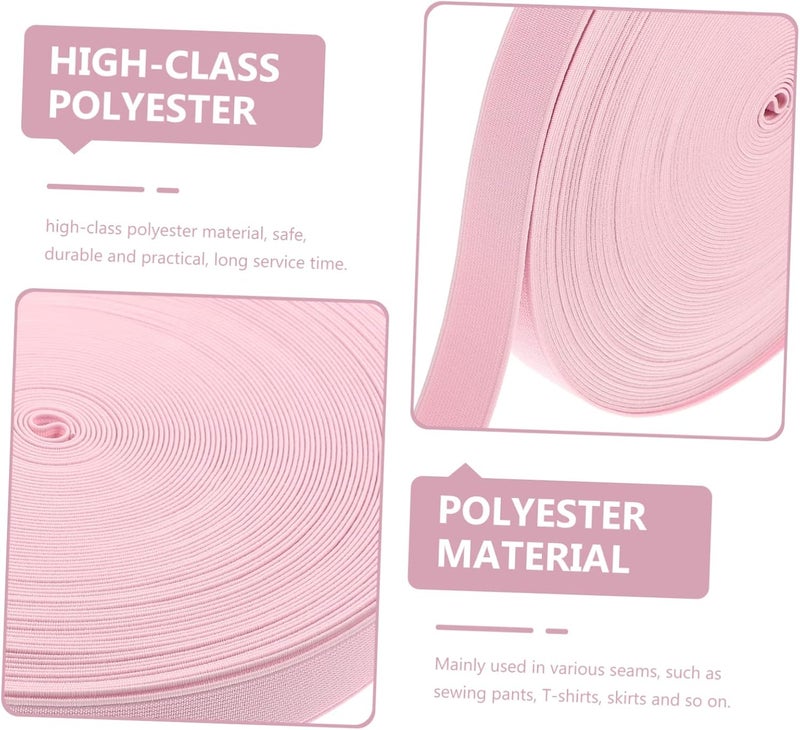 Gadpiparty 1roll Elastic Band Polyester Stretchy Sewing Rope for Crafting Apparel and Projects -wear Material for Waistbands and More - Image 2