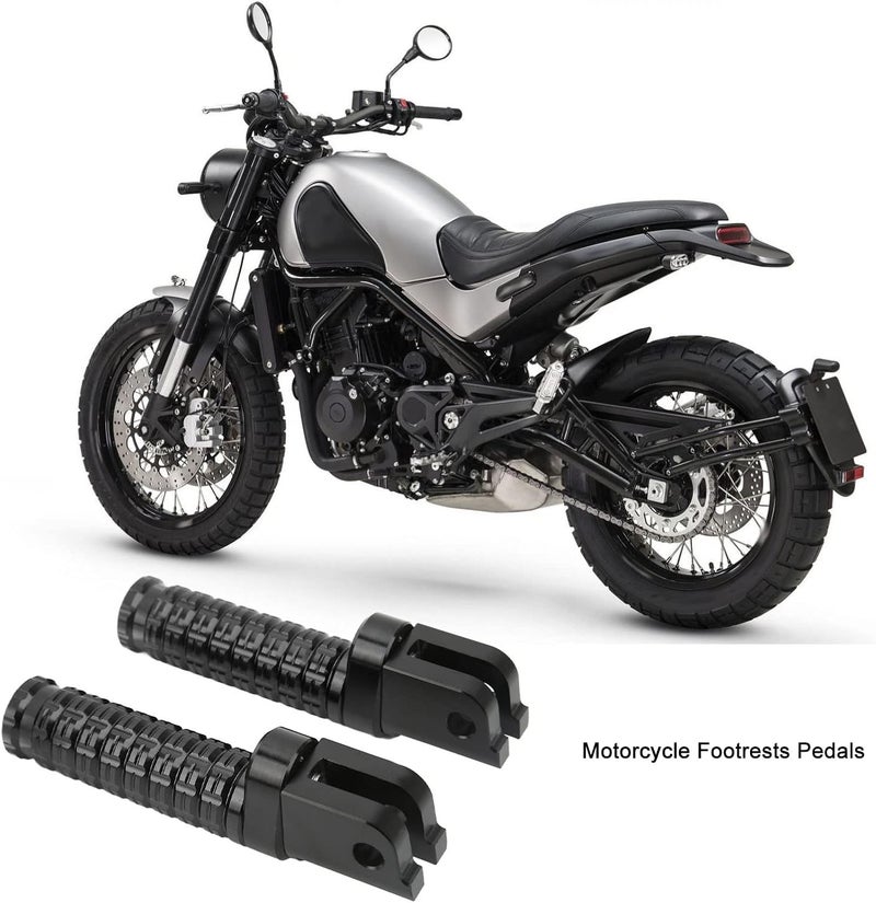 مساند قدم السائق لـ Benelli Leoncino 500 800، دواسات الراحة الأمامية للدراجة النارية بسطح مضاد للانزلاق، مساند قدم من سبائك الألومنيوم CNC T6063 كبديل لـ Leoncino 502C 752S (أسود) - Image 2