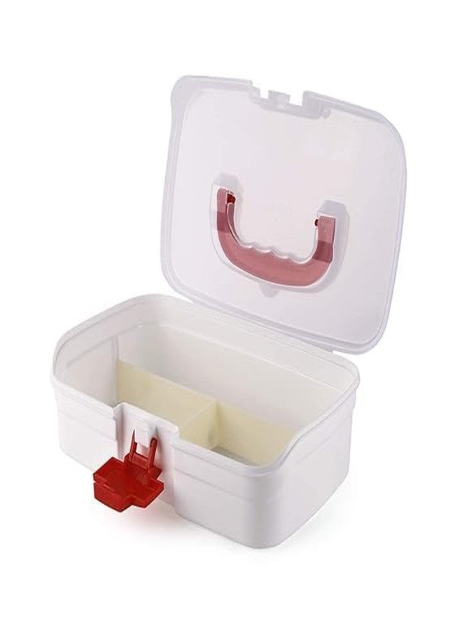 Crockett Medico Small First Aid Box | BPA-Free Transparent Plastic Medical Storage Organizer with Handle | Portable Emergency Utility Cabinet for Home, Office, School, Car & Travel - Image 5