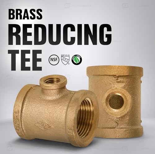SUPPLYGIANT Supply Giant CSSU1001 1 in x 38 in leadfree Brass Reducing Tee Two Size with Female Threaded Connections Ends Construction Higher Corrosion Resistance Economical Easy to Install 14 - Image 3