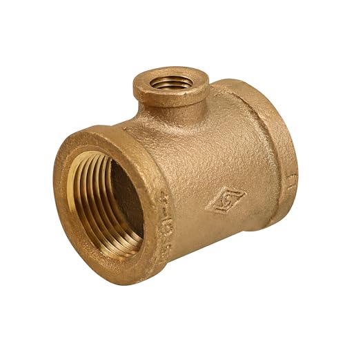 SUPPLYGIANT Supply Giant CSSU1001 1 in x 38 in leadfree Brass Reducing Tee Two Size with Female Threaded Connections Ends Construction Higher Corrosion Resistance Economical Easy to Install 14 - Image 1