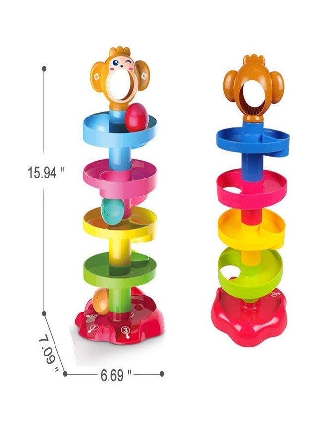 Toyfinity Early Education (Roll and Swirl Ball for Kids) Baby 5 Layer Roll Ball Drop and Roll Swirling Tower for Baby and Toddler Development Educational Toys| Drop and Go Ball Ramp - Image 3