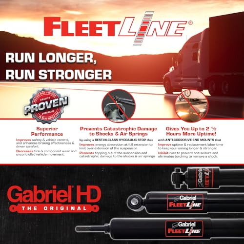 Gabriel 83026 Fleetline Heavy Duty Cab Shock Absorbers for 97-02 Western Star 4900 4900E; 02-20 Western Star 4900FA 4900SA; Constellation Day Cab Model OEM# 18-60772-000 66010-3405 GBL 654916 (1 Pack) - Image 4