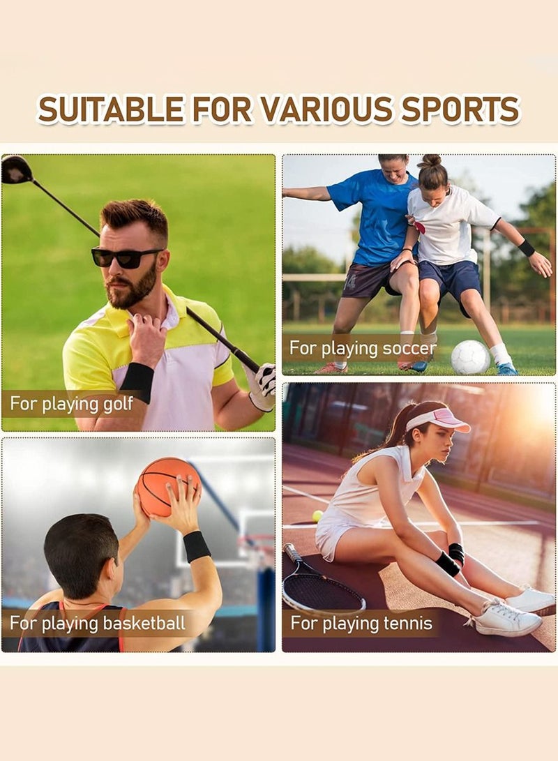 QUTOOB Sports And Fashion Wristband Pair, Breathable Sweat Absorbent Sweatband, Wrist Support for Gym and Sports, Stretchable Armband, Wrist Towel Used In All Sports, Fitness Workouts, Gym, Yoga, Travelling - Image 3
