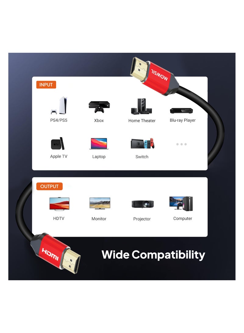 MOWSIL HDMI Cable 18Gbps High-Speed 4K @30Hz 1.4 Cable 10Mtr, HDMI to HDMI Video Wire Braided Compatible with Set-top-box, PS-3/4, TV, Projector, Display, Laptop  - Image 4