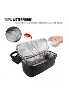 Alissa Large Beach Tote Bag Multi-function Picnic Beach Bag With Zipper Top And Cooler Bag For Travel Swimming Camping Hiking (Black)  - Image 3