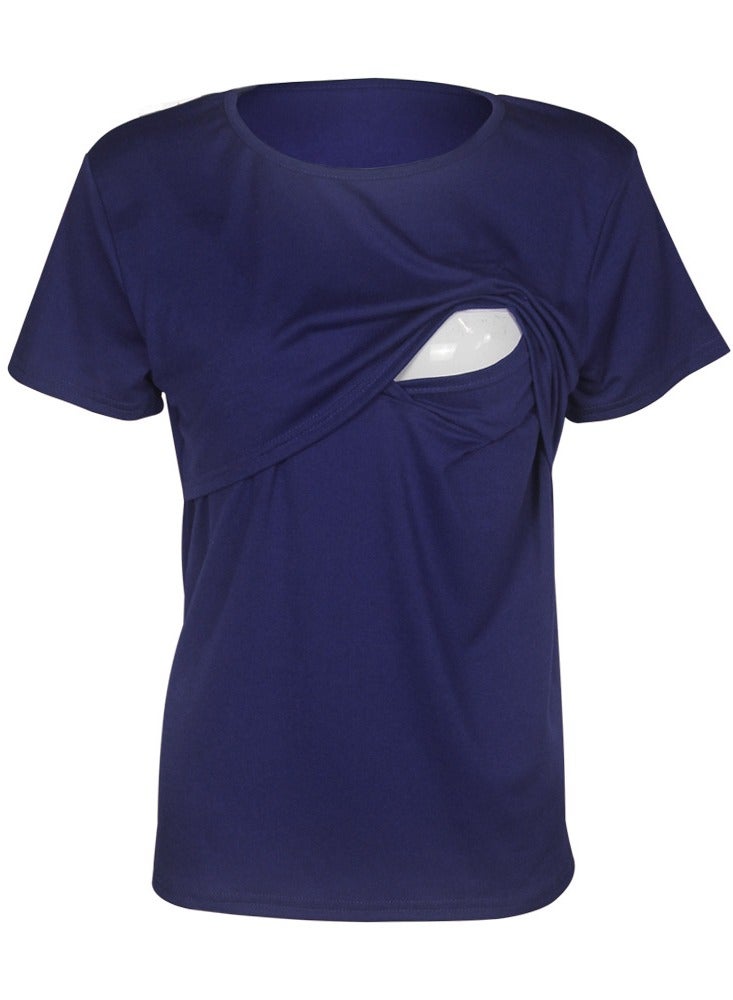 Pregnant Women's Solid Color T-Shirt - Image 2