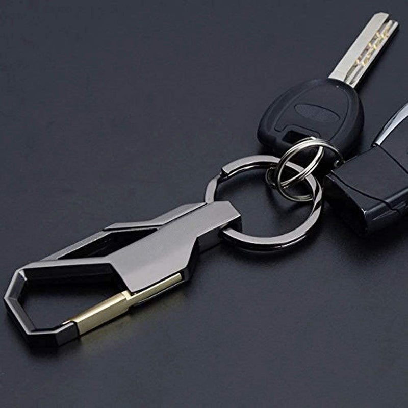 TechPro Stainless Steel Keyring Heavy Duty Car Keychain For Men And Women, Red - Image 2
