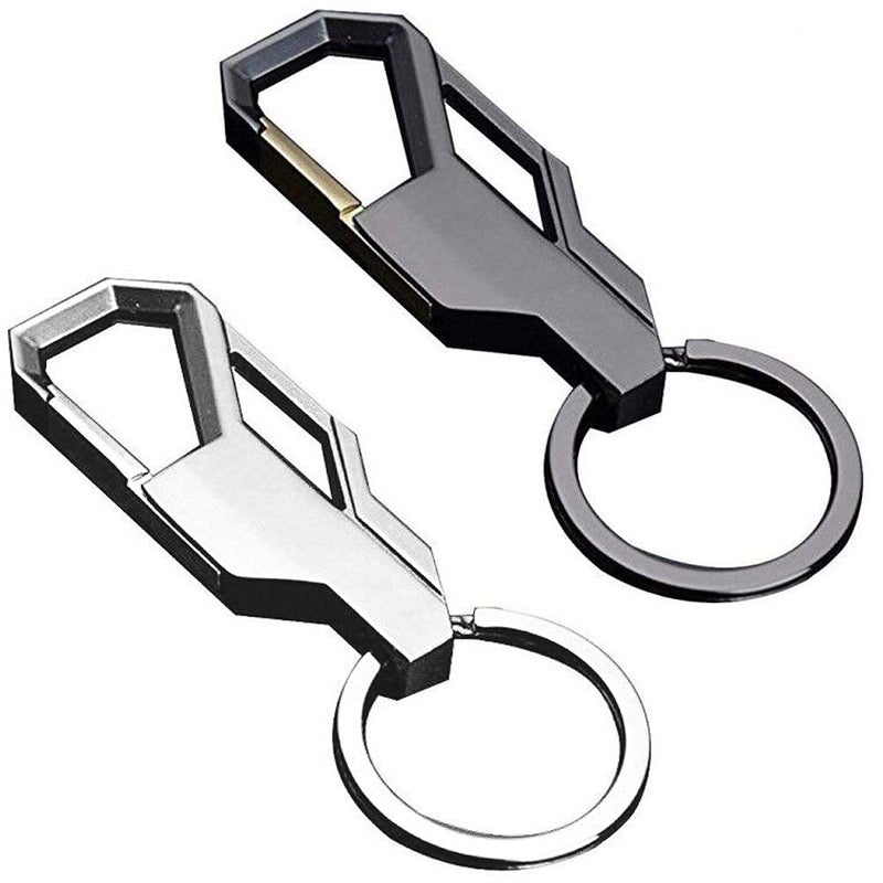 TechPro Stainless Steel Keyring Heavy Duty Car Keychain For Men And Women, Red - Image 1