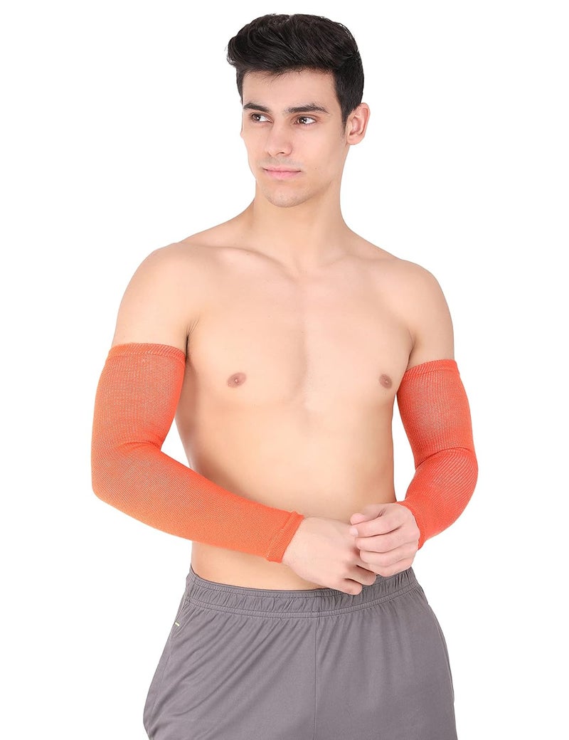 WMX Men and women Sun protection cotton arm sleeve Unisex summer, Winter arm protective Sports cricket, Football rider, Gym sleeves elbow Full cover - Image 2