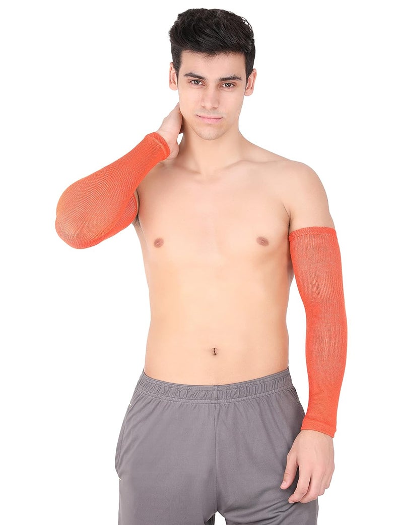 WMX Men and women Sun protection cotton arm sleeve Unisex summer, Winter arm protective Sports cricket, Football rider, Gym sleeves elbow Full cover - Image 3