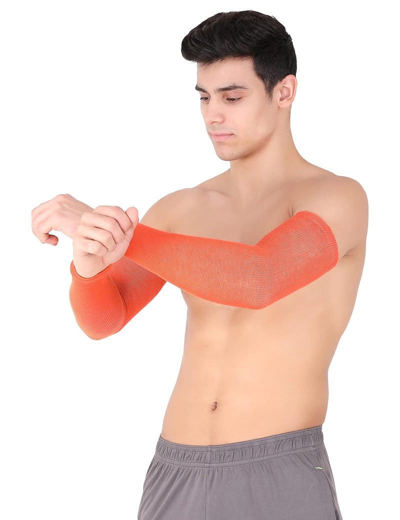 WMX Men and women Sun protection cotton arm sleeve Unisex summer, Winter arm protective Sports cricket, Football rider, Gym sleeves elbow Full cover - Image 5