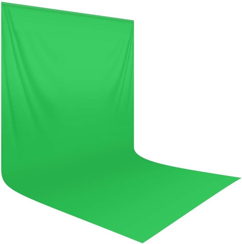 CPLIRIS 10x20ft Green Screen Backdrop for Photography, Dual-Size Dual-Pocket Design Chromakey Background for Photoshoot, Game Steaming, Zoom Meeting with Both Options of 10 ft and 20 ft in Width - Image 1