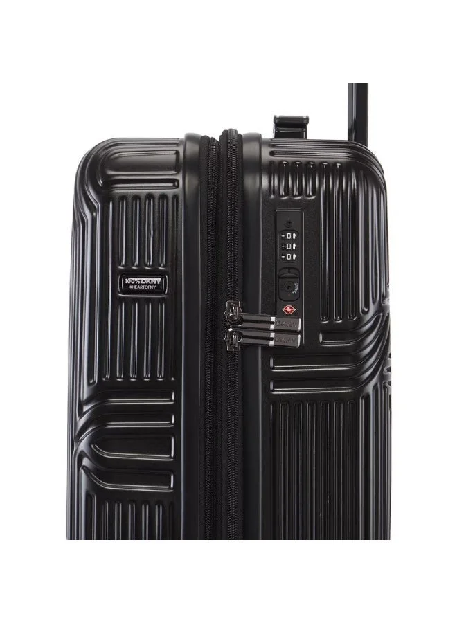 DKNY Black DKNY City Scape Hardside Luggage on Wheels for Unisex | Ultra Lightweight ABS with Spinner Wheels 4 Color Black for Women | Best Price UAE