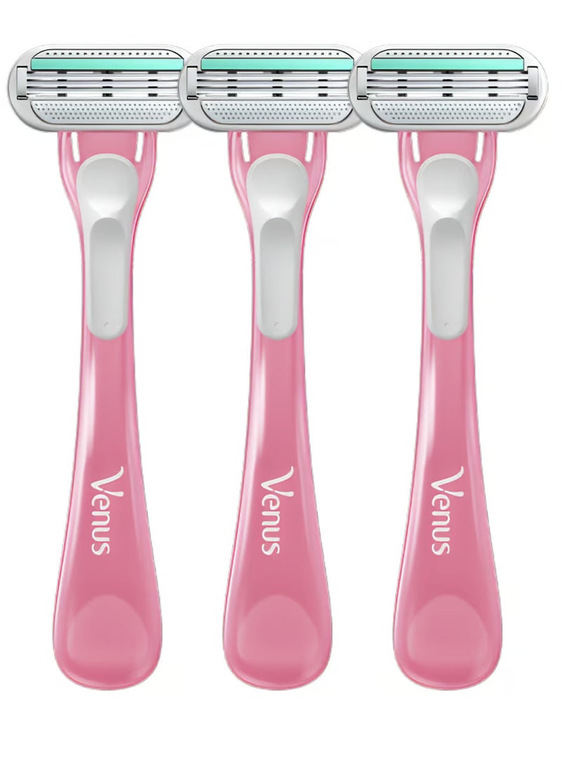 Venus Gillette Venus Sensitive 3 Razors with 3 Blades and a Moving Head  - Image 4
