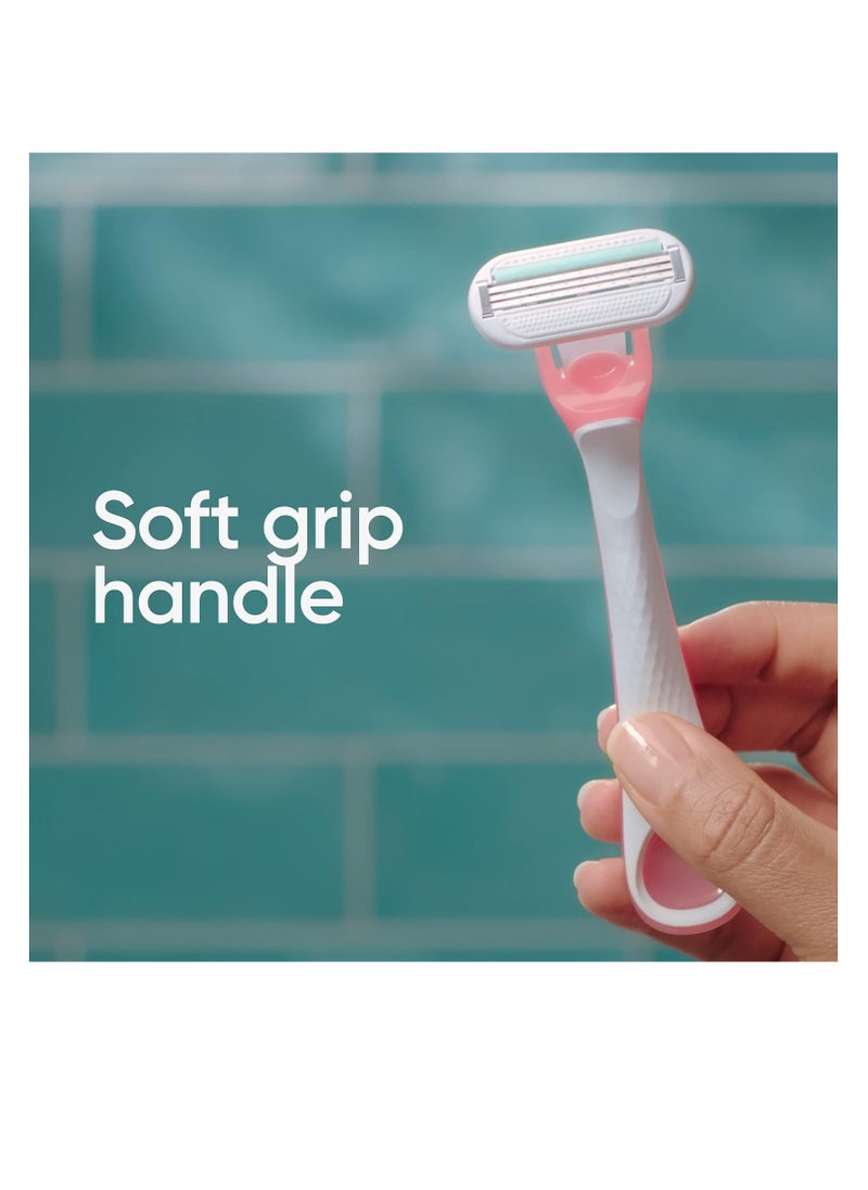 Venus - Gillette Venus Sensitive 3 Razors with 3 Blades and a Moving Head - Image 1